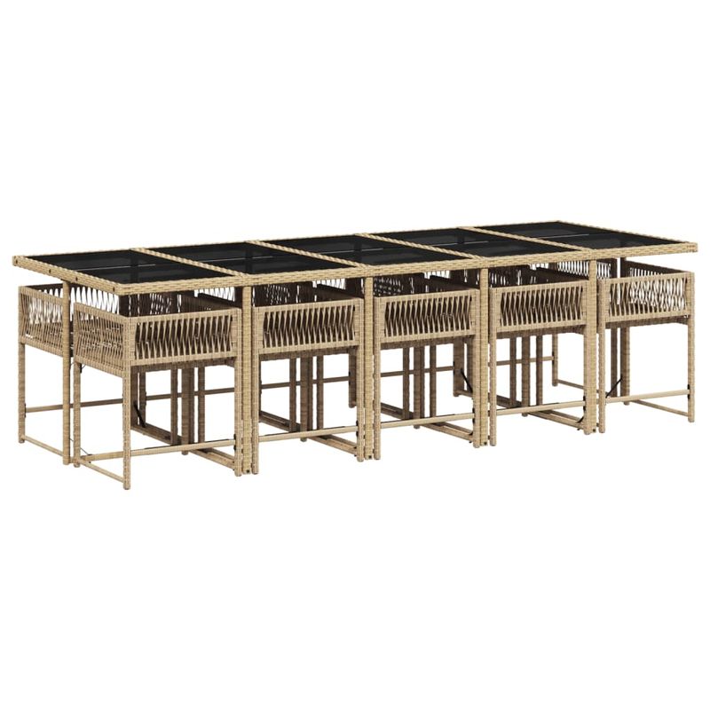 Casa si Gradina - Gradina si terasa - Mobilier exterior - Seturi mobila gradina - Set mobilier gradina cu perne, 11 piese bej combinat poliratan - Infinity.ro