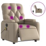 Ingrijire personala si Cosmetice - Sanatate si wellness - Articole wellness - Fotolii de masaj - Fotoliu electric masaj rabatabil, cappuccino, piele ecologica - Infinity.ro