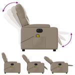 Ingrijire personala si Cosmetice - Sanatate si wellness - Articole wellness - Fotolii de masaj - Fotoliu electric masaj rabatabil, cappuccino, piele ecologica - Infinity.ro