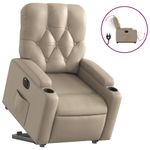 Casa si Gradina - Mobilier - Scaune si fotolii - Fotolii - Fotoliu rabatabil electric cu ridicare, cappuccino - Infinity.ro