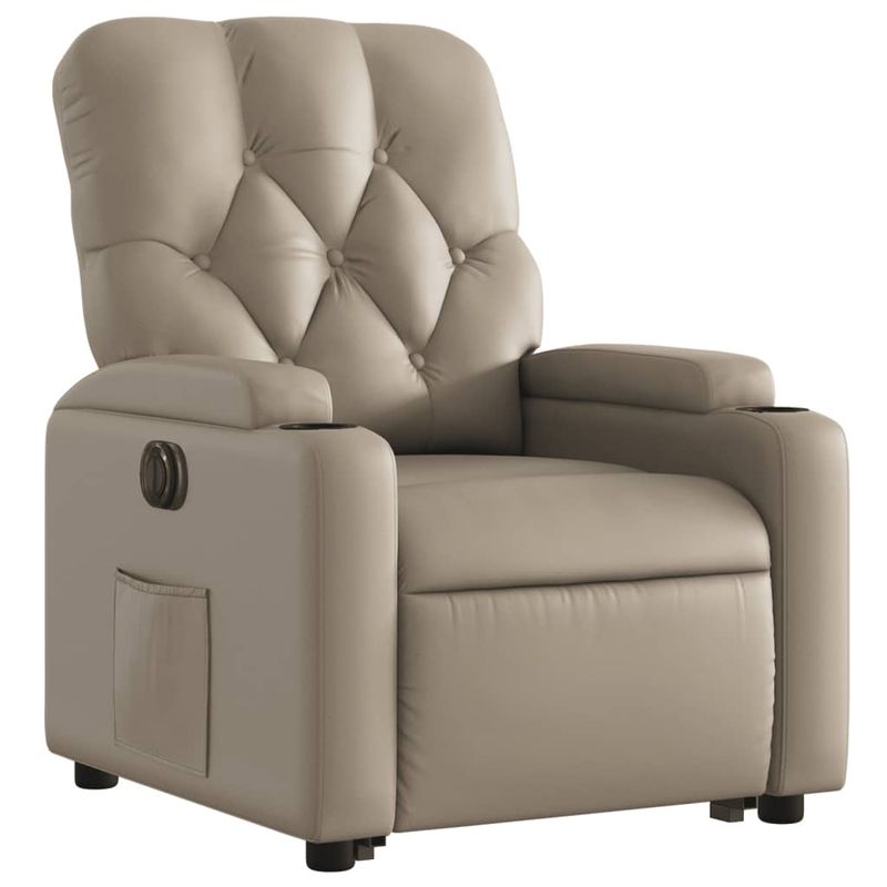 Casa si Gradina - Mobilier - Scaune si fotolii - Fotolii - Fotoliu rabatabil electric cu ridicare, cappuccino - Infinity.ro