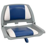 Auto si Moto - Ambarcatiuni - Piese pentru ambarcatiuni - Set scaun pliabil pentru barca, albastru si alb, 48x51x41 cm - Infinity.ro