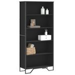 Casa si Gradina - Mobilier - Biblioteci si rafturi - Biblioteci - Biblioteca, negru, 80x31x169 cm, lemn prelucrat - Infinity.ro
