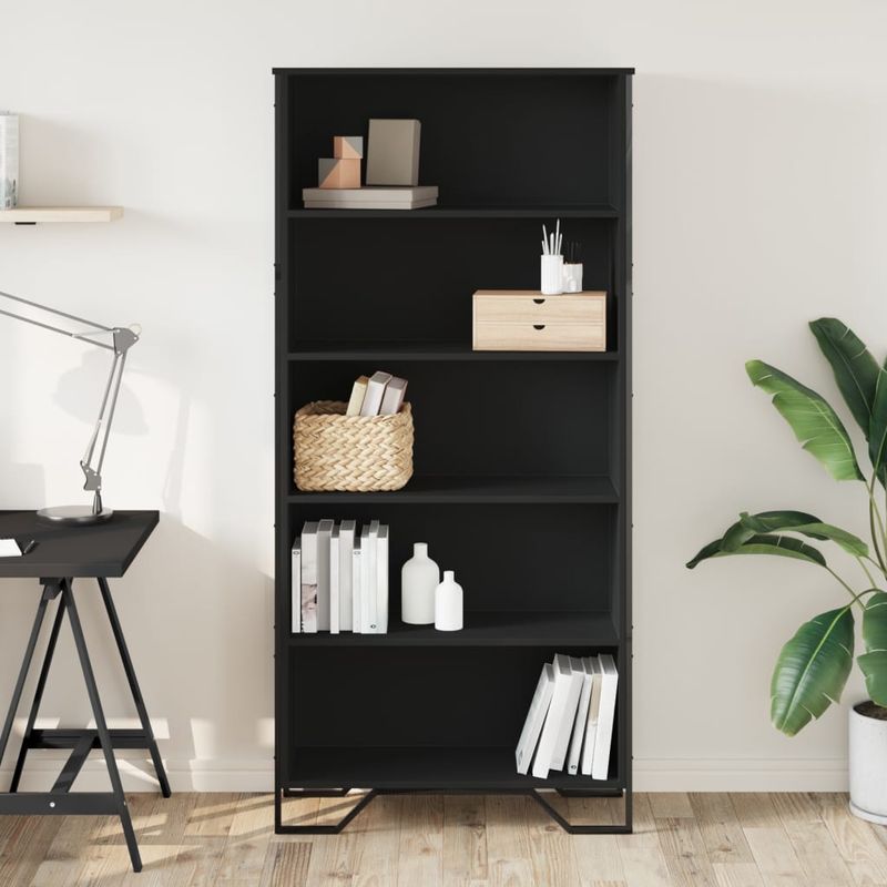 Casa si Gradina - Mobilier - Biblioteci si rafturi - Biblioteci - Biblioteca, negru, 80x31x169 cm, lemn prelucrat - Infinity.ro