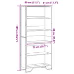 Casa si Gradina - Mobilier - Biblioteci si rafturi - Biblioteci - Biblioteca, negru, 80x31x169 cm, lemn prelucrat - Infinity.ro