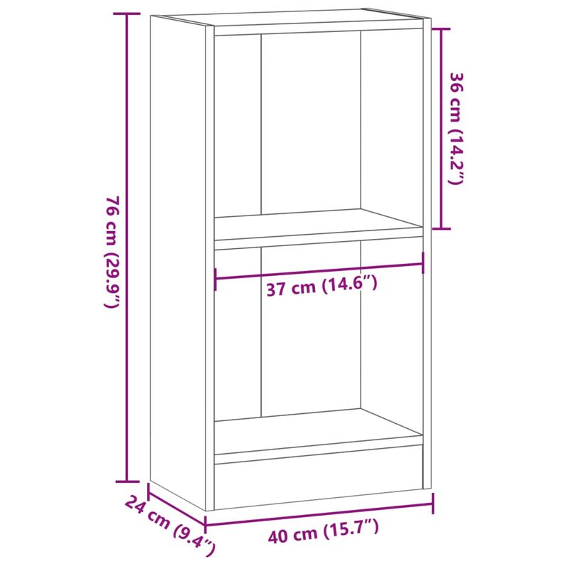 Casa si Gradina - Mobilier - Biblioteci si rafturi - Biblioteci - Biblioteca, lemn vechi, 40x24x76 cm, lemn prelucrat - Infinity.ro