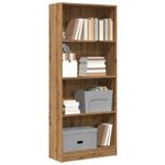 Casa si Gradina - Mobilier - Biblioteci si rafturi - Biblioteci - Biblioteca, stejar artizanal, 60x24x143 cm, lemn prelucrat - Infinity.ro