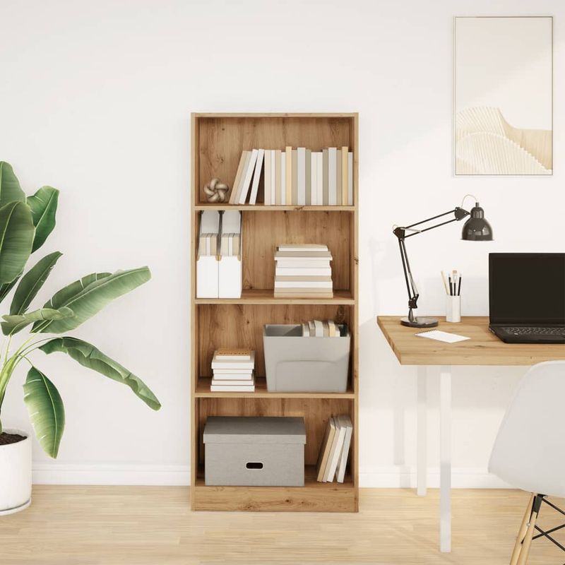 Casa si Gradina - Mobilier - Biblioteci si rafturi - Biblioteci - Biblioteca, stejar artizanal, 60x24x143 cm, lemn prelucrat - Infinity.ro