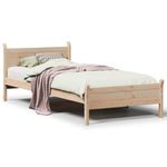 Casa si Gradina - Mobilier - Paturi si accesorii - Paturi - Cadru pat fara saltea, 100x200 cm, lemn masiv pin - Infinity.ro
