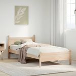 Casa si Gradina - Mobilier - Paturi si accesorii - Paturi - Cadru pat fara saltea, 100x200 cm, lemn masiv pin - Infinity.ro