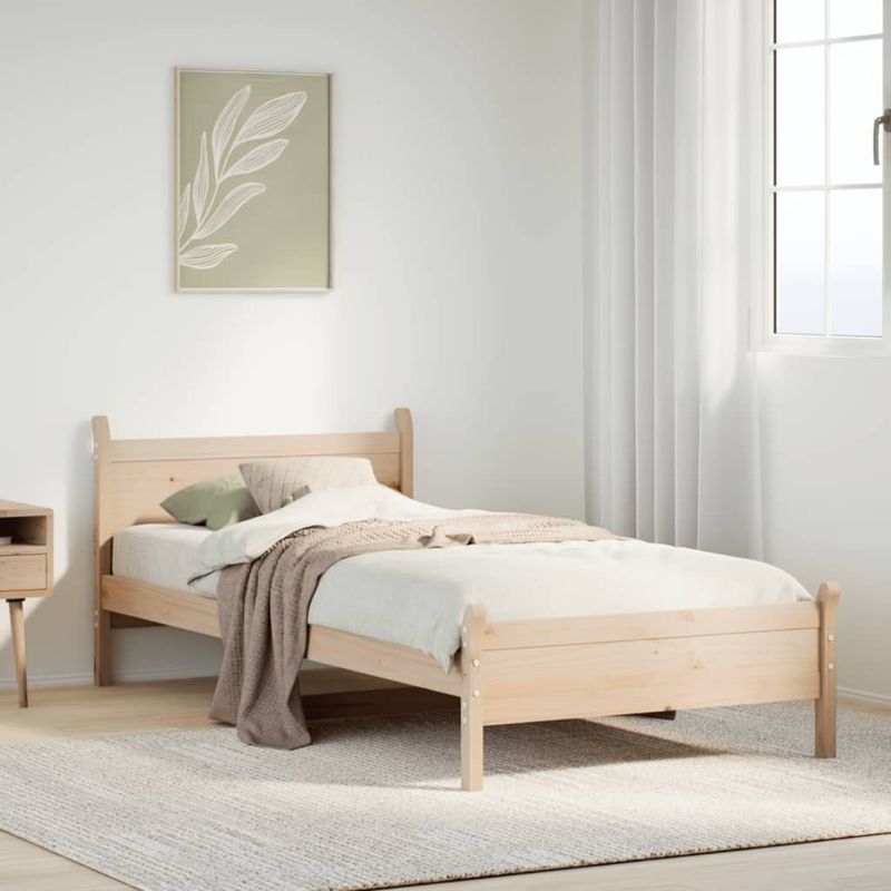 Casa si Gradina - Mobilier - Paturi si accesorii - Paturi - Cadru pat fara saltea, 100x200 cm, lemn masiv pin - Infinity.ro