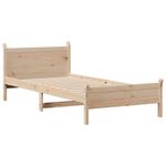 Casa si Gradina - Mobilier - Paturi si accesorii - Paturi - Cadru pat fara saltea, 100x200 cm, lemn masiv pin - Infinity.ro