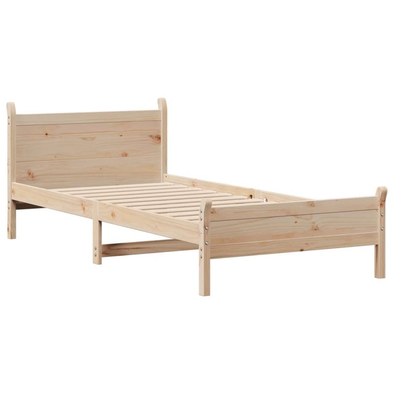 Casa si Gradina - Mobilier - Paturi si accesorii - Paturi - Cadru pat fara saltea, 100x200 cm, lemn masiv pin - Infinity.ro