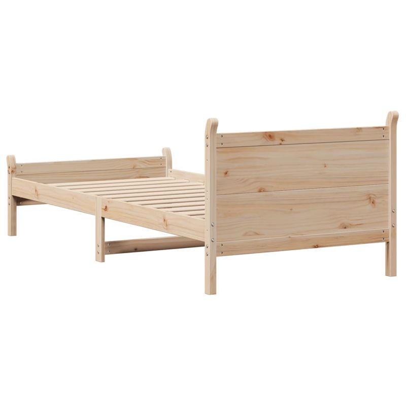 Casa si Gradina - Mobilier - Paturi si accesorii - Paturi - Cadru pat fara saltea, 100x200 cm, lemn masiv pin - Infinity.ro