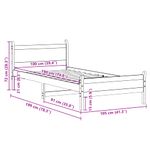 Casa si Gradina - Mobilier - Paturi si accesorii - Paturi - Cadru pat fara saltea, 100x200 cm, lemn masiv pin - Infinity.ro