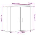Casa si Gradina - Mobilier - Comode si corpuri - Comode - Dulap, stejar artizanal, 80x33x70 cm, lemn prelucrat - Infinity.ro
