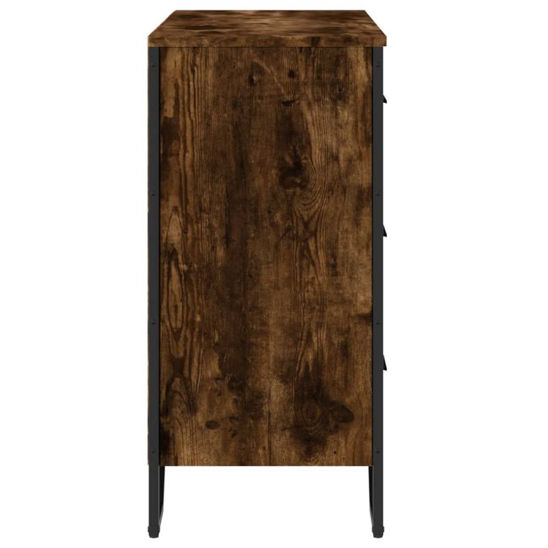 Casa si Gradina - Mobilier - Comode si corpuri - Comode - Comoda cu sertare stejar fumuriu 91x35,5x74,5 cm lemn prelucrat - Infinity.ro