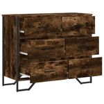 Casa si Gradina - Mobilier - Comode si corpuri - Comode - Comoda cu sertare stejar fumuriu 91x35,5x74,5 cm lemn prelucrat - Infinity.ro