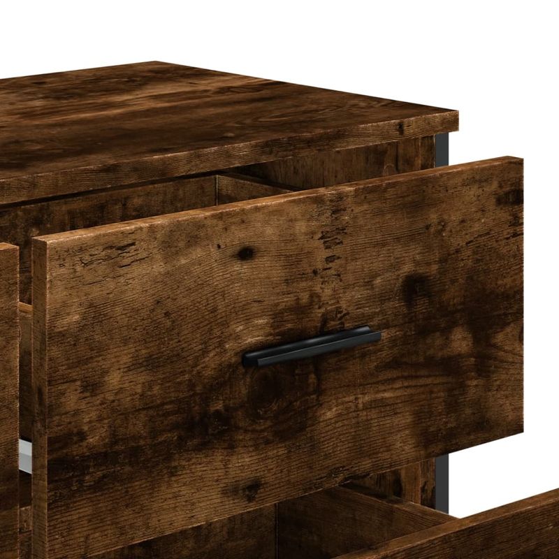 Casa si Gradina - Mobilier - Comode si corpuri - Comode - Comoda cu sertare stejar fumuriu 91x35,5x74,5 cm lemn prelucrat - Infinity.ro
