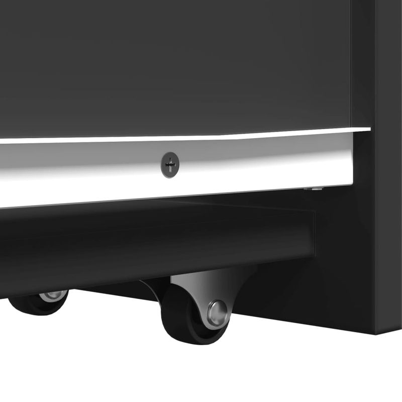 Casa si Gradina - Mobilier - Dulapuri si sifoniere - Dulapuri - Dulap de baie ingust cu roti, negru, lemn prelucrat - Infinity.ro