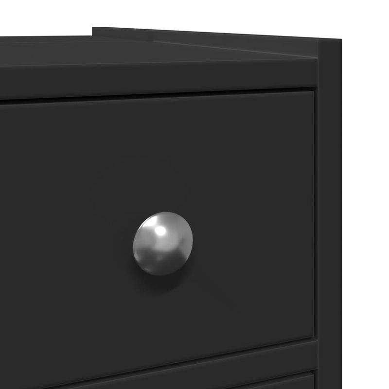 Casa si Gradina - Mobilier - Dulapuri si sifoniere - Dulapuri - Dulap de baie ingust cu roti, negru, lemn prelucrat - Infinity.ro