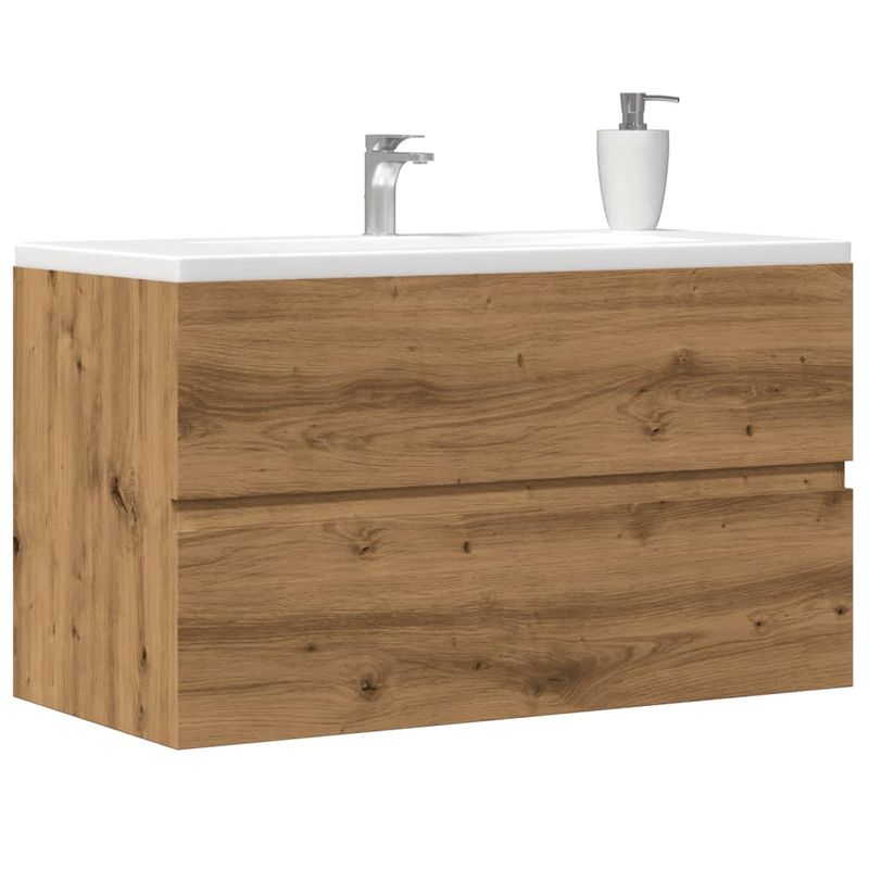 Casa si Gradina - Mobilier - Seturi de mobilier - Seturi baie - Dulap de chiuveta stejar artizanal 90x38,5x45 cm lemn prelucrat - Infinity.ro
