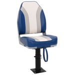 Auto si Moto - Ambarcatiuni - Piese pentru ambarcatiuni - Set cu scaun pentru barca, pliabil, 2 piese, spatar inalt, model cu piedestal reglabil - Infinity.ro