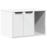 Petshop - Accesorii petshop - Jucarii animale - Ansambluri de joaca - Cutie litiera pisici alb 60x40x40 cm lemn prelucrat - Infinity.ro