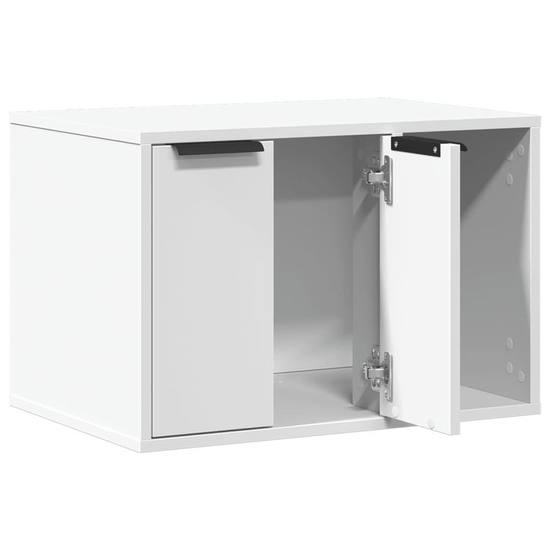 Petshop - Accesorii petshop - Jucarii animale - Ansambluri de joaca - Cutie litiera pisici alb 60x40x40 cm lemn prelucrat - Infinity.ro
