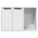 Petshop - Accesorii petshop - Jucarii animale - Ansambluri de joaca - Cutie litiera pisici alb 60x40x40 cm lemn prelucrat - Infinity.ro