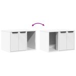 Petshop - Accesorii petshop - Jucarii animale - Ansambluri de joaca - Cutie litiera pisici alb 60x40x40 cm lemn prelucrat - Infinity.ro
