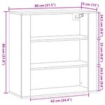 Casa si Gradina - Mobilier - Dulapuri si sifoniere - Dulapuri - Dulap de perete, stejar artizanal,80x33x80 cm, lemn prelucrat - Infinity.ro