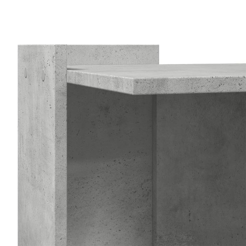 Petshop - Accesorii petshop - Jucarii animale - Ansambluri de joaca - Cutie litiera pisici gri beton 42x42x51 cm lemn prelucrat - Infinity.ro