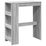 Casa si Gradina - Mobilier - Mese si birouri - Mese bucatarie si dining - Masa bar cu rafturi, gri sonoma, 90x40x103,5 cm, lemn prelucrat - Infinity.ro