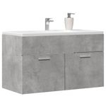 Casa si Gradina - Mobilier - Seturi de mobilier - Seturi baie - Dulap de chiuveta, gri beton, 80x38,5x46 cm, PAL - Infinity.ro