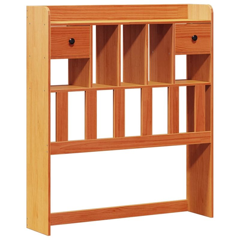 Casa si Gradina - Mobilier - Paturi si accesorii - Paturi - Pat biblioteca fara saltea maro ceruit 75x190 cm lemn masiv pin - Infinity.ro
