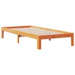 Casa si Gradina - Mobilier - Paturi si accesorii - Paturi - Pat biblioteca fara saltea maro ceruit 75x190 cm lemn masiv pin - Infinity.ro
