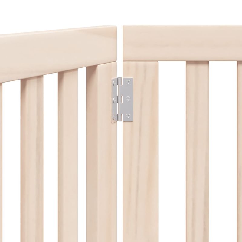 Petshop - Accesorii petshop - Culcusuri si custi - Custi interior si exterior - Poarta pentru caini pliabila, 3 panouri, 150 cm, lemn de plop - Infinity.ro