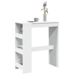 Casa si Gradina - Mobilier - Mese si birouri - Mese bucatarie si dining - Masa de bar cu rafturi, alb, 90x40x103,5 cm, lemn prelucrat - Infinity.ro