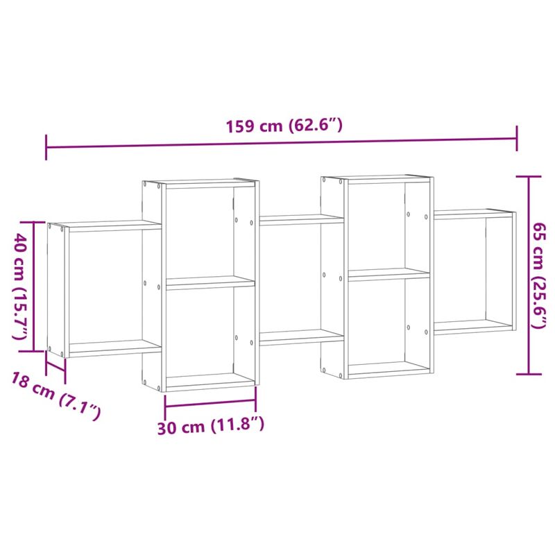 Casa si Gradina - Mobilier - Biblioteci si rafturi - Rafturi - Raft de perete, stejar sonoma, 159x18x65 cm, lemn prelucrat - Infinity.ro