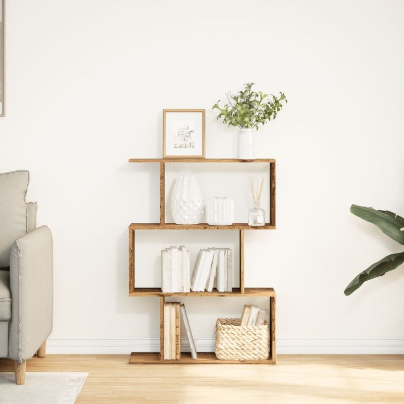 Casa si Gradina - Mobilier - Biblioteci si rafturi - Biblioteci - Biblioteca/separator 3 niveluri lemn vechi 70x24x97 cm lemn - Infinity.ro