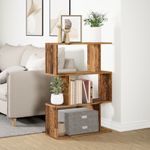 Casa si Gradina - Mobilier - Biblioteci si rafturi - Biblioteci - Biblioteca/separator 3 niveluri lemn vechi 70x24x97 cm lemn - Infinity.ro