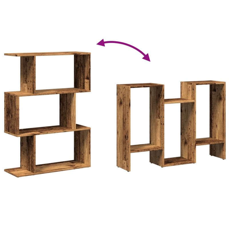Casa si Gradina - Mobilier - Biblioteci si rafturi - Biblioteci - Biblioteca/separator 3 niveluri lemn vechi 70x24x97 cm lemn - Infinity.ro