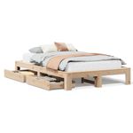 Casa si Gradina - Mobilier - Paturi si accesorii - Paturi - Cadru de pat fara saltea, 135x190 cm, lemn masiv de pin - Infinity.ro
