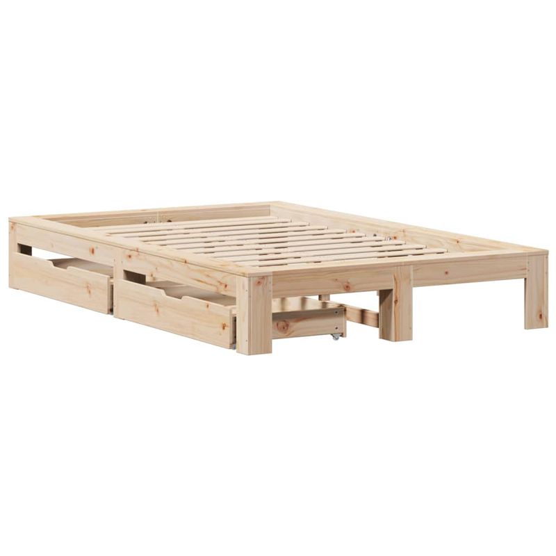 Casa si Gradina - Mobilier - Paturi si accesorii - Paturi - Cadru de pat fara saltea, 135x190 cm, lemn masiv de pin - Infinity.ro