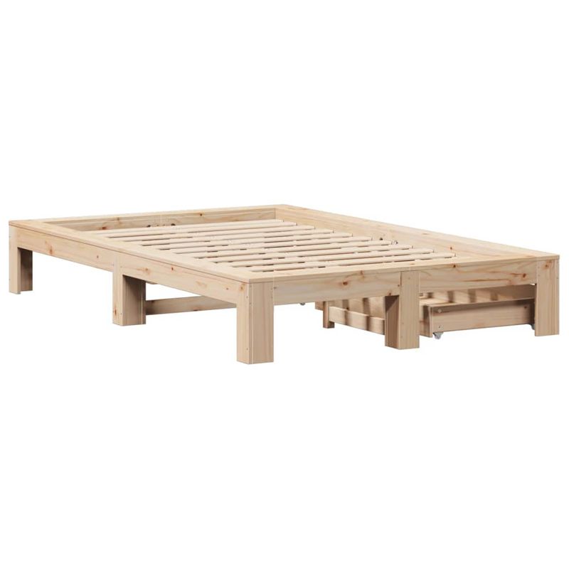 Casa si Gradina - Mobilier - Paturi si accesorii - Paturi - Cadru de pat fara saltea, 135x190 cm, lemn masiv de pin - Infinity.ro