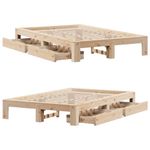 Casa si Gradina - Mobilier - Paturi si accesorii - Paturi - Cadru de pat fara saltea, 135x190 cm, lemn masiv de pin - Infinity.ro