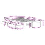 Casa si Gradina - Mobilier - Paturi si accesorii - Paturi - Cadru de pat fara saltea, 135x190 cm, lemn masiv de pin - Infinity.ro