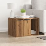 Petshop - Accesorii petshop - Jucarii animale - Ansambluri de joaca - Cutie litiera pisici stejar artizanal 60x40x40cm lemn prelucrat - Infinity.ro