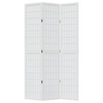 Casa si Gradina - Decoratiuni - Pereti despartitori si paravane - Paravan camera 3 panouri, alb, lemn masiv paulownia - Infinity.ro